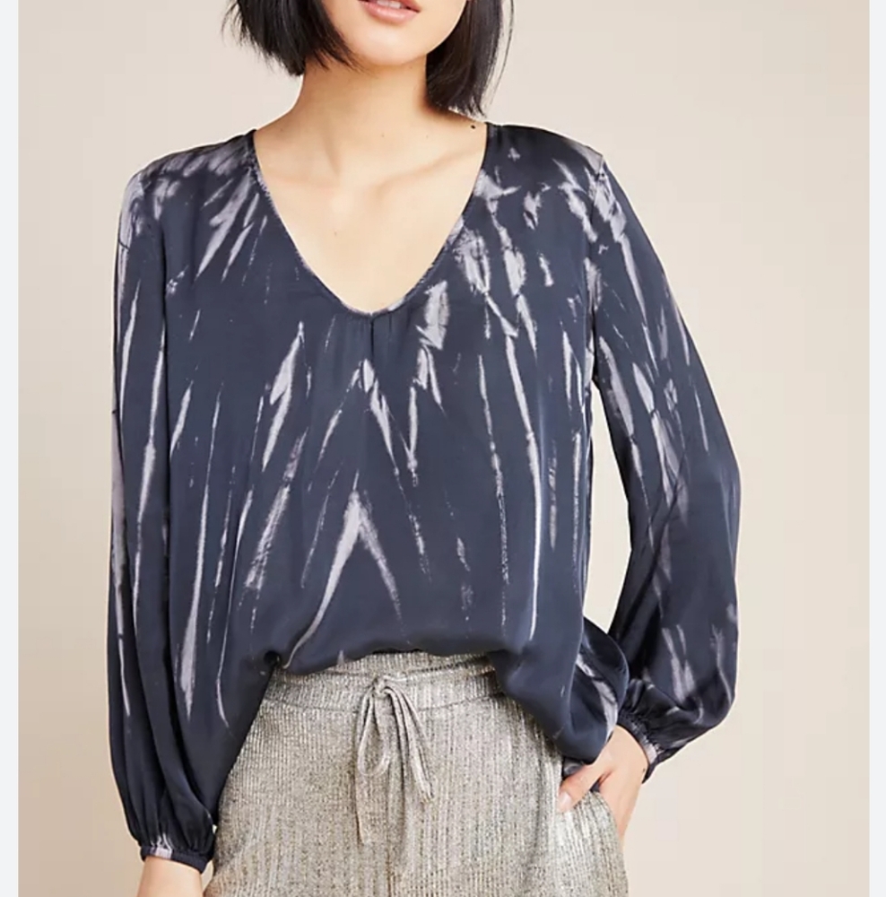 Velvet By Graham and Spenser Anastasia Tie Dyed Blouse Size Medium